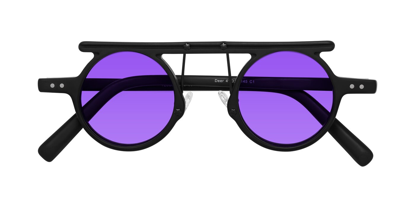 Deer - Matte Black Tinted Sunglasses