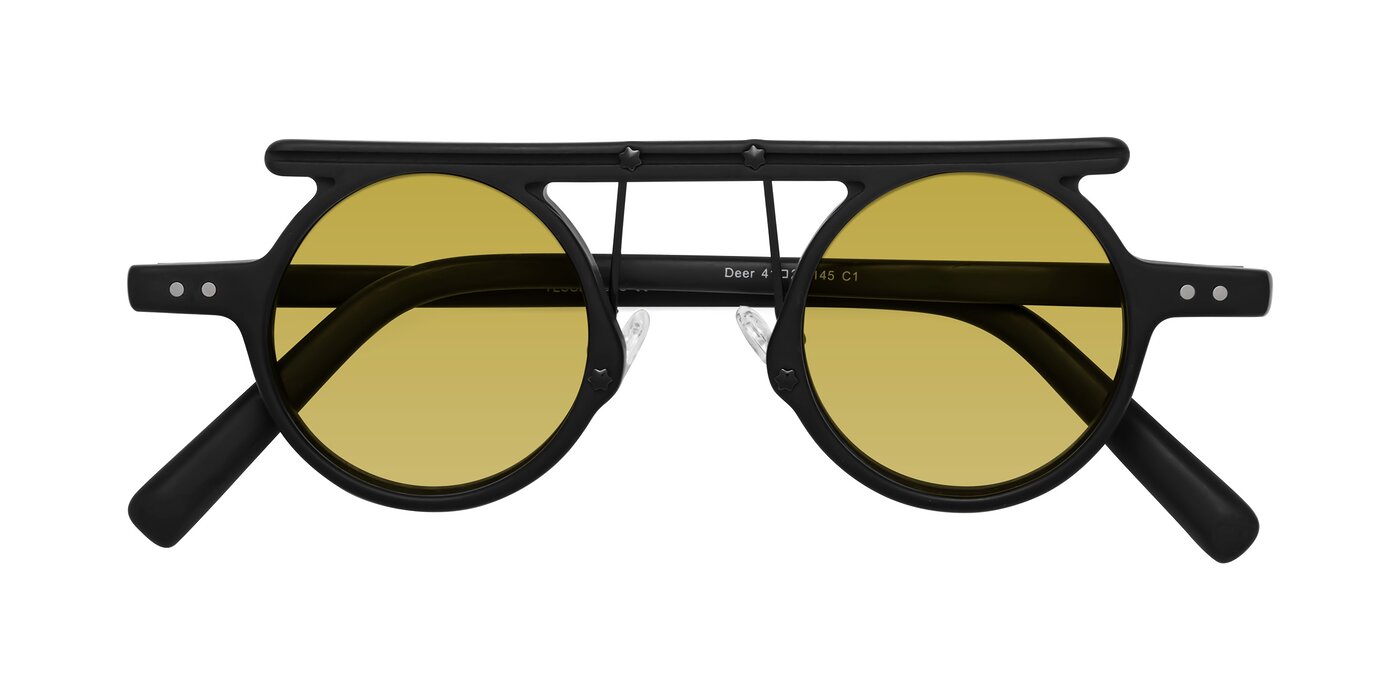 Deer - Matte Black Tinted Sunglasses