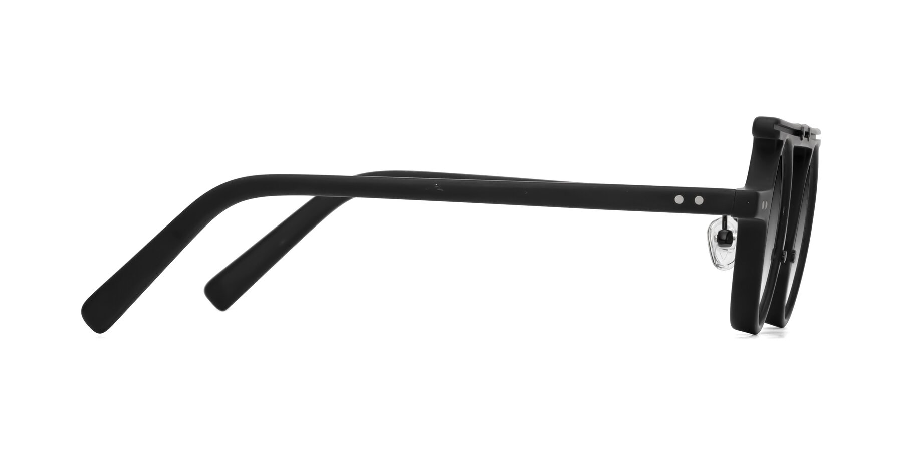 Side of Deer in Matte Black with Gray Gradient Lenses