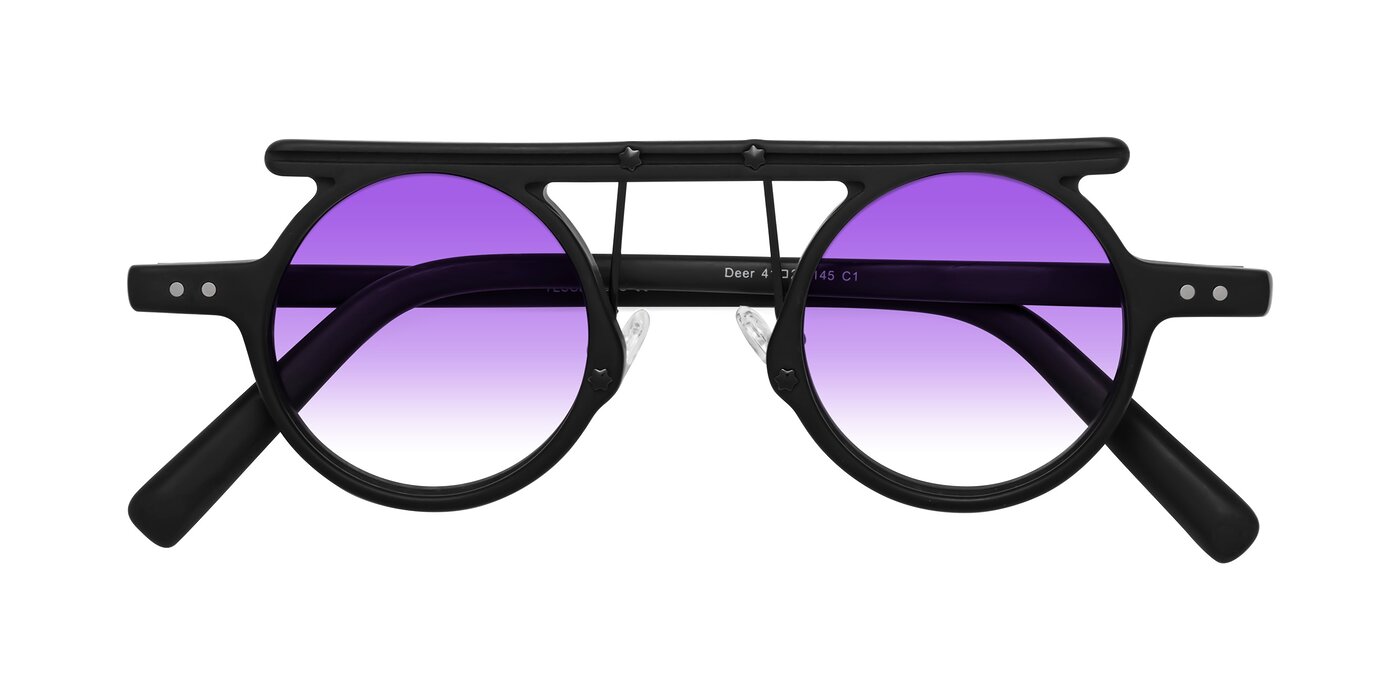 Deer - Matte Black Gradient Sunglasses