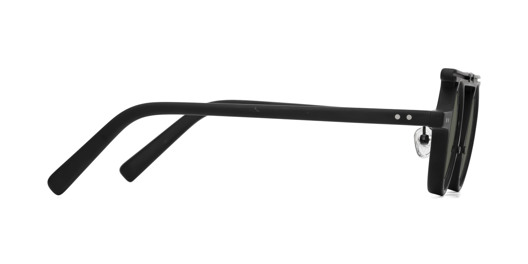 Side of Deer in Matte Black with Gray Polarized Lenses