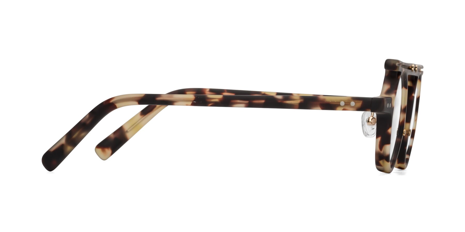 Side of Deer in Sandstorm Tortoise with Clear Eyeglass Lenses