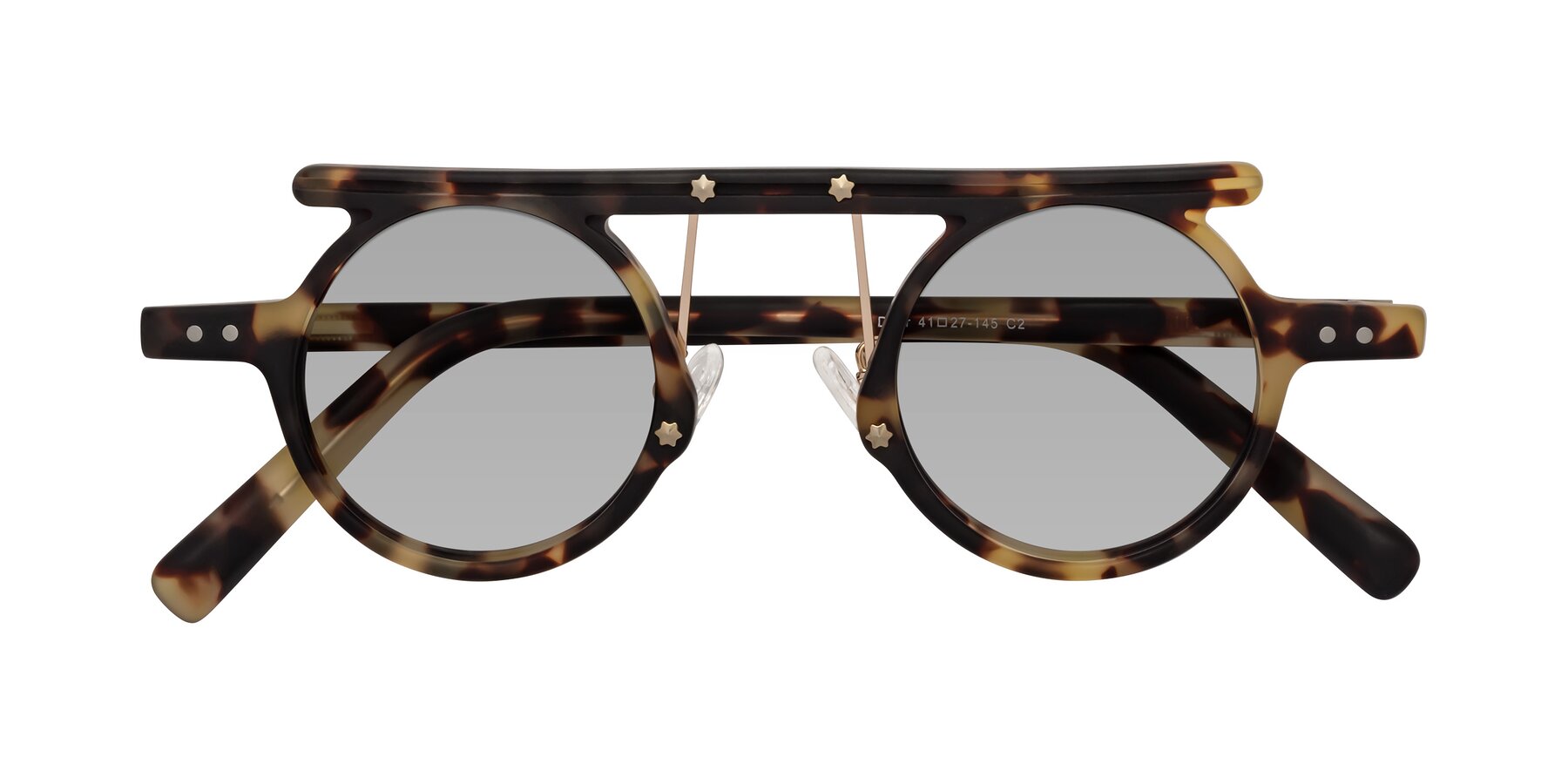 Folded Front of Deer in Sandstorm Tortoise with Light Gray Tinted Lenses