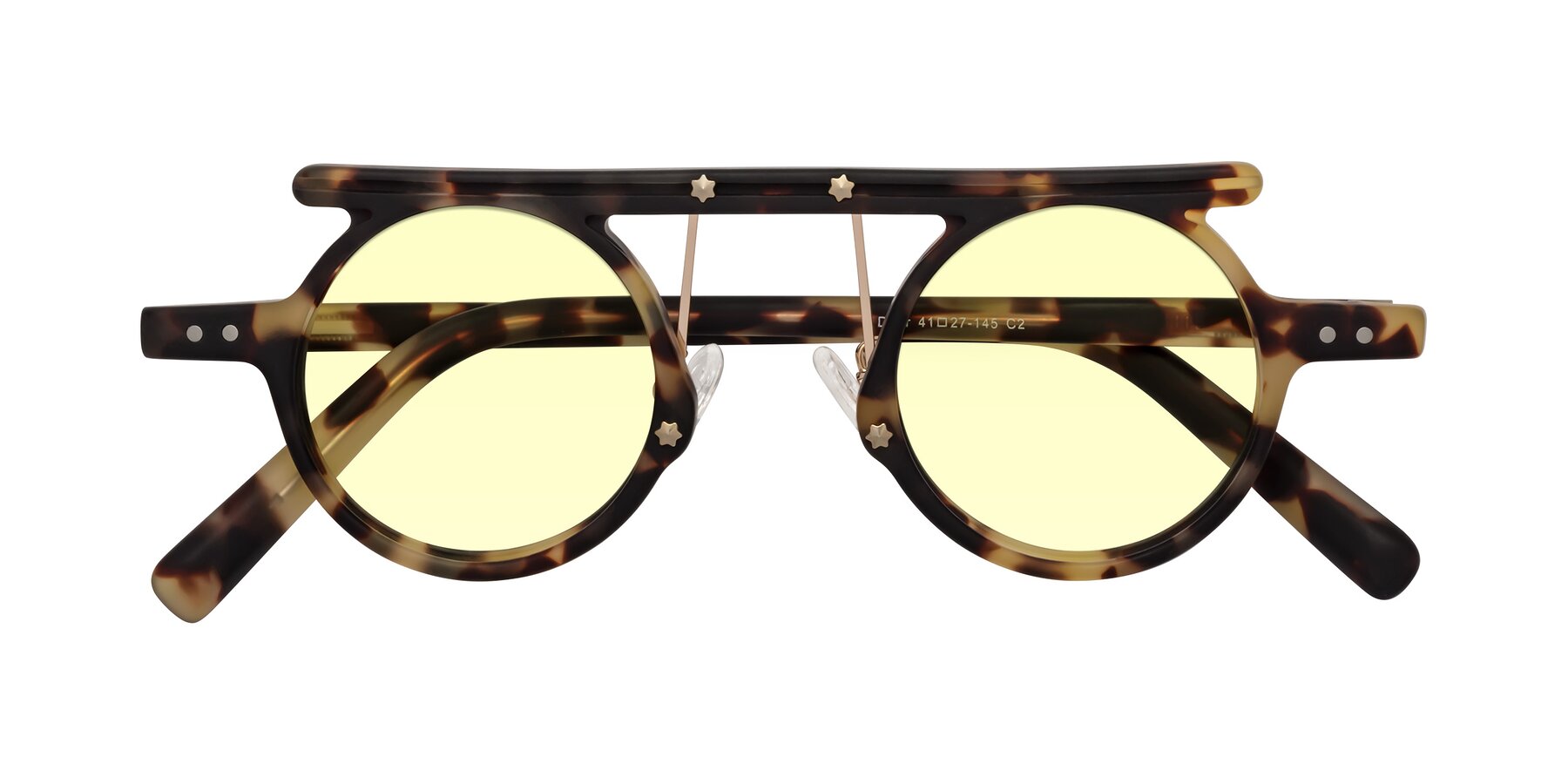 Folded Front of Deer in Sandstorm Tortoise with Light Yellow Tinted Lenses