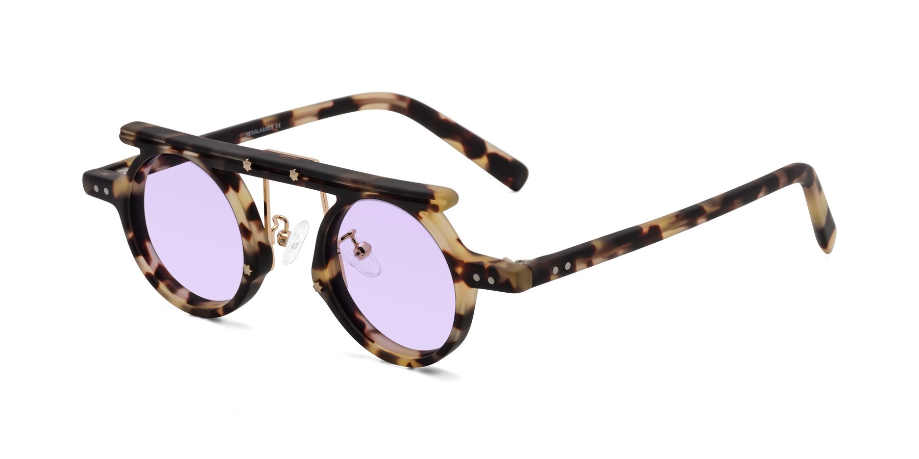 Angle of Deer in Sandstorm Tortoise with Light Purple Tinted Lenses