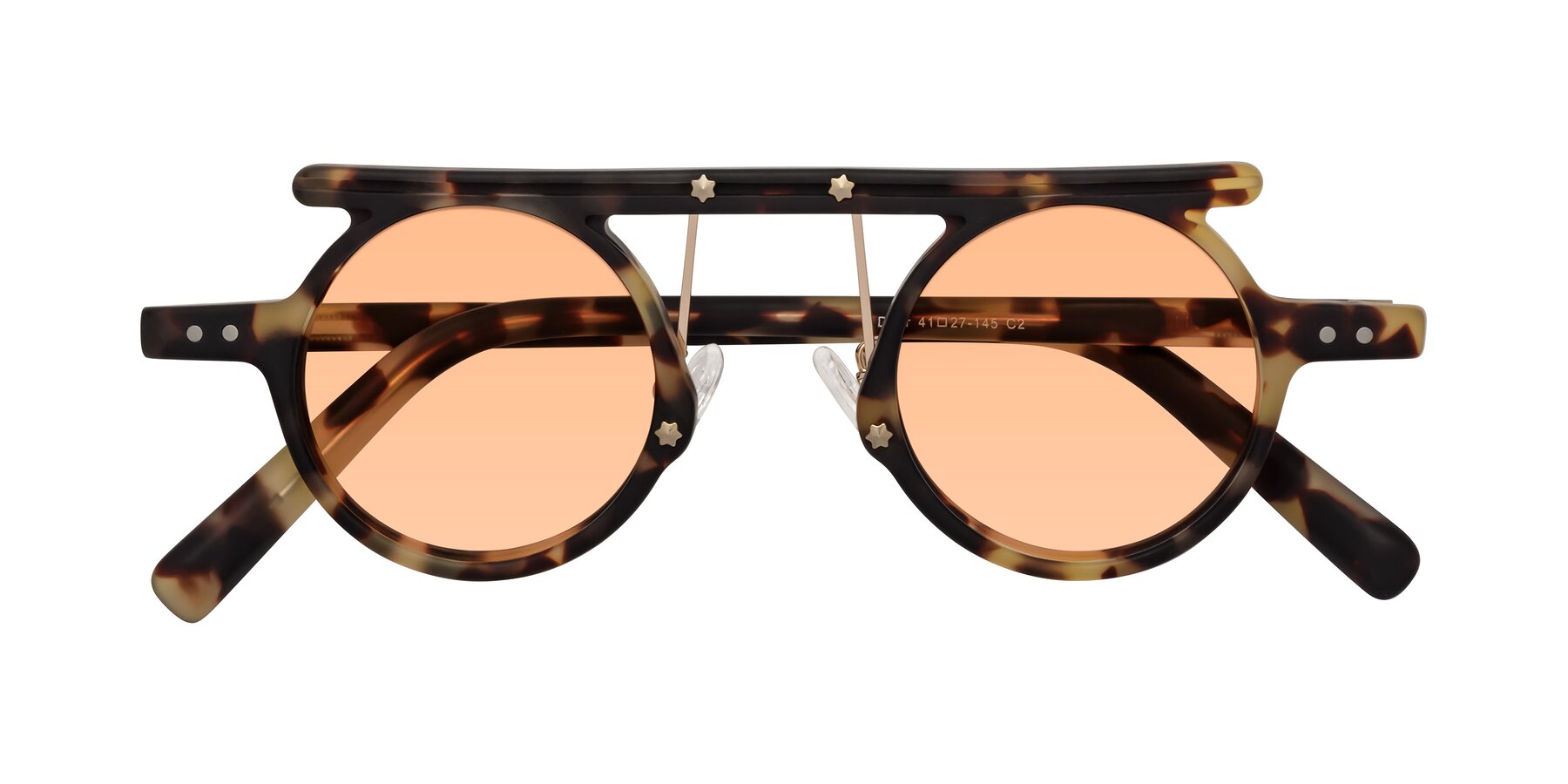 Folded Front of Deer in Sandstorm Tortoise with Light Orange Tinted Lenses