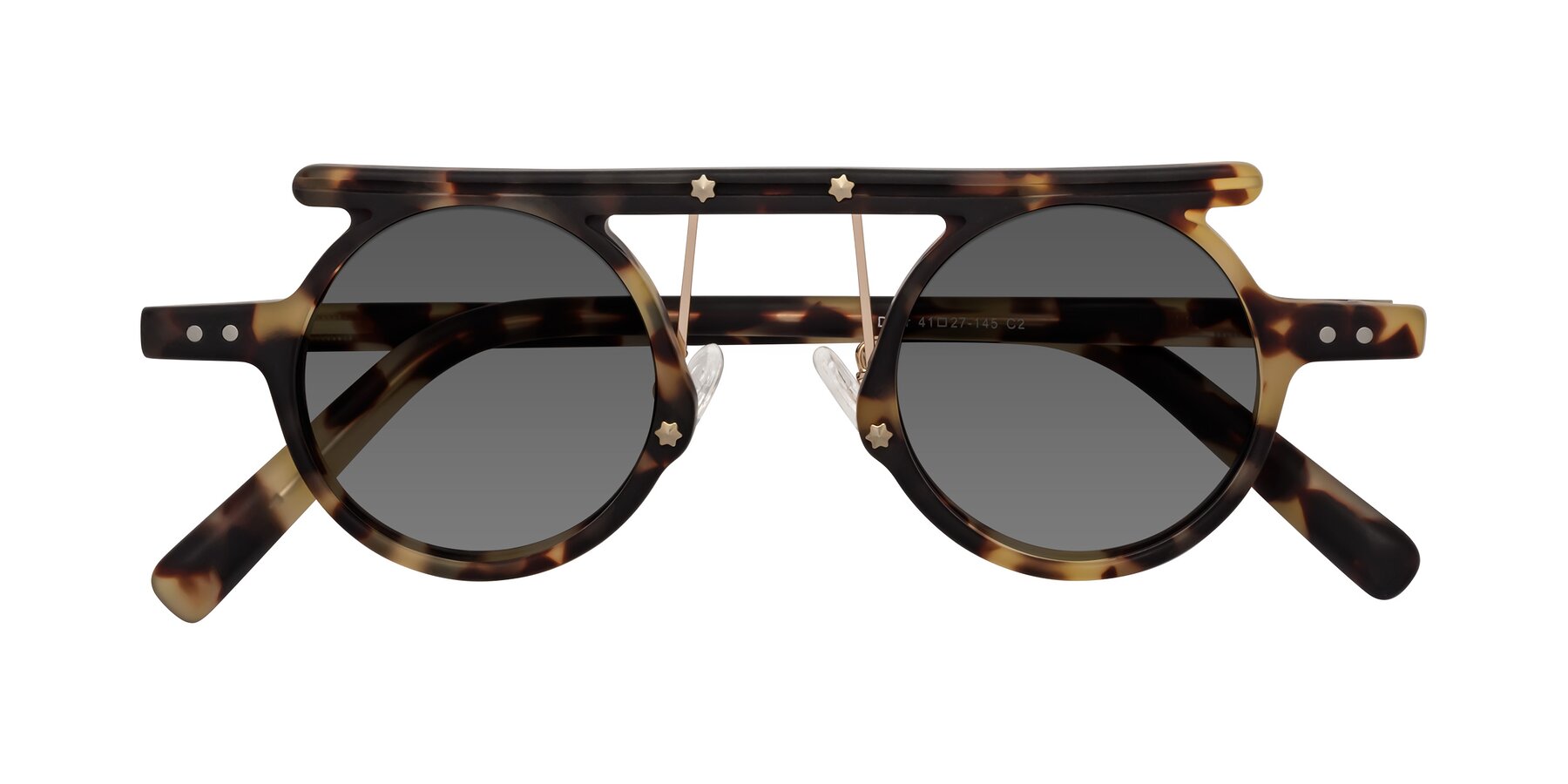 Folded Front of Deer in Sandstorm Tortoise with Medium Gray Tinted Lenses