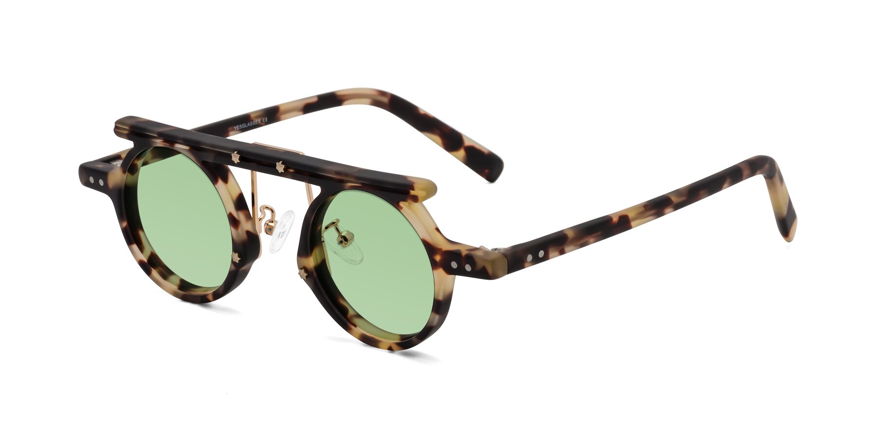 Angle of Deer in Sandstorm Tortoise with Medium Green Tinted Lenses