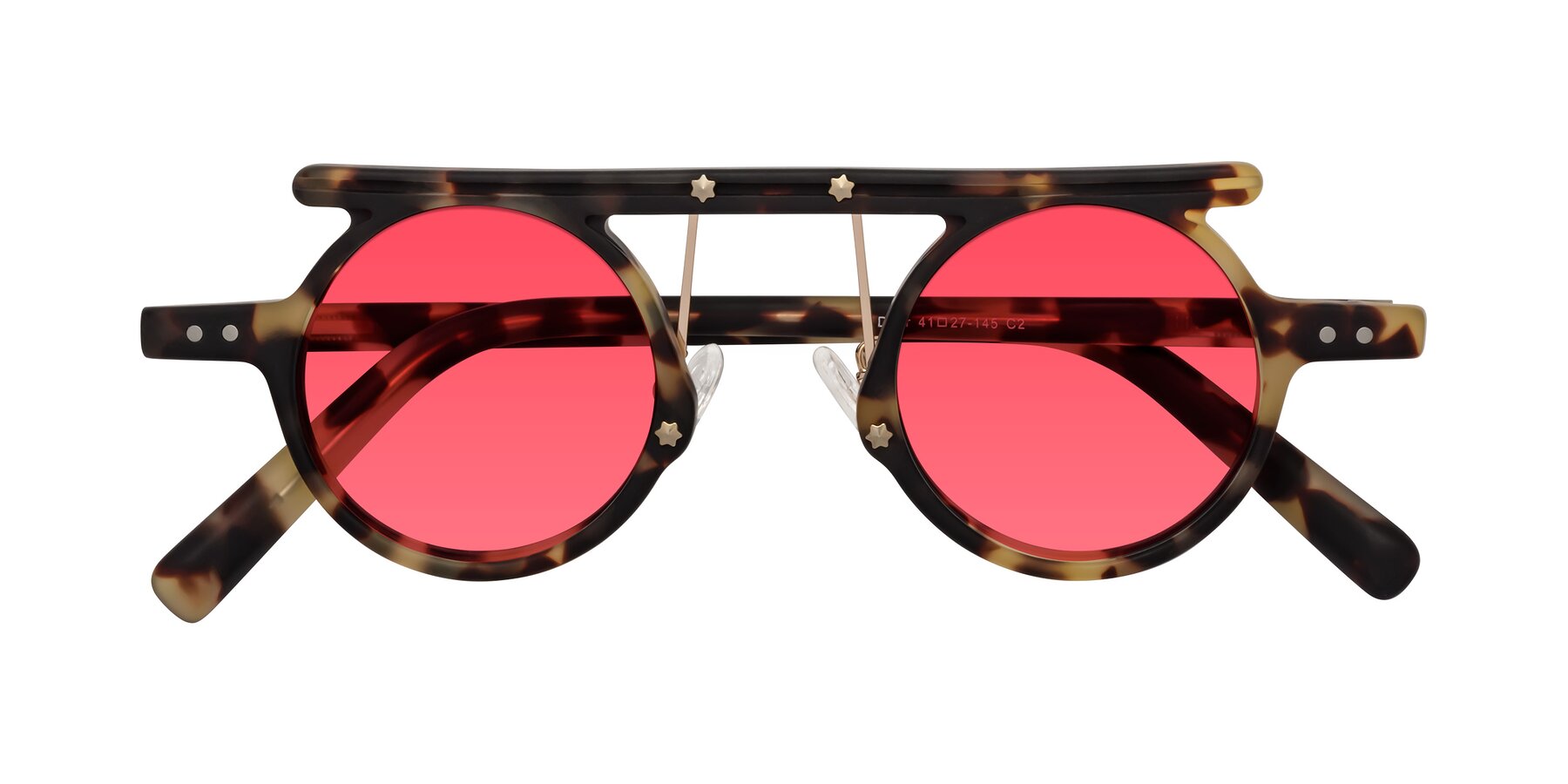 Folded Front of Deer in Sandstorm Tortoise with Red Tinted Lenses