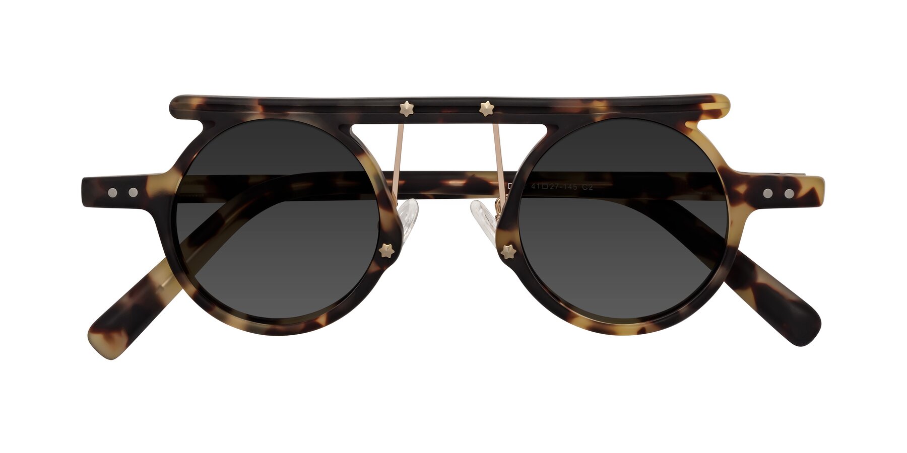 Folded Front of Deer in Sandstorm Tortoise with Gray Tinted Lenses