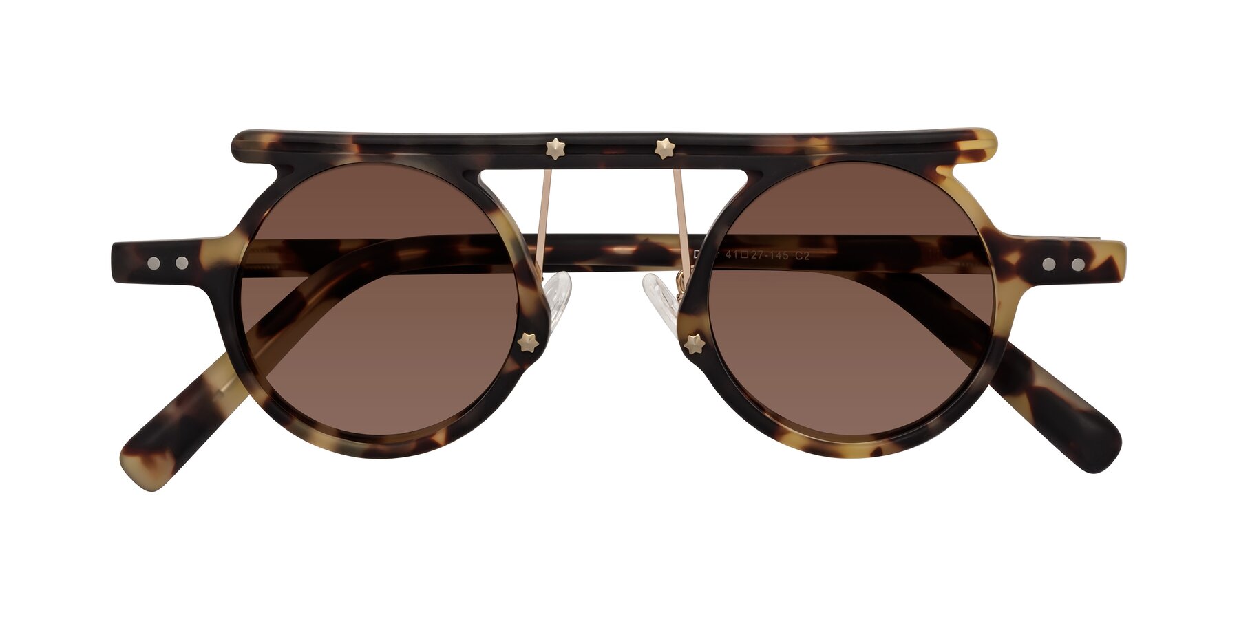 Folded Front of Deer in Sandstorm Tortoise with Brown Tinted Lenses