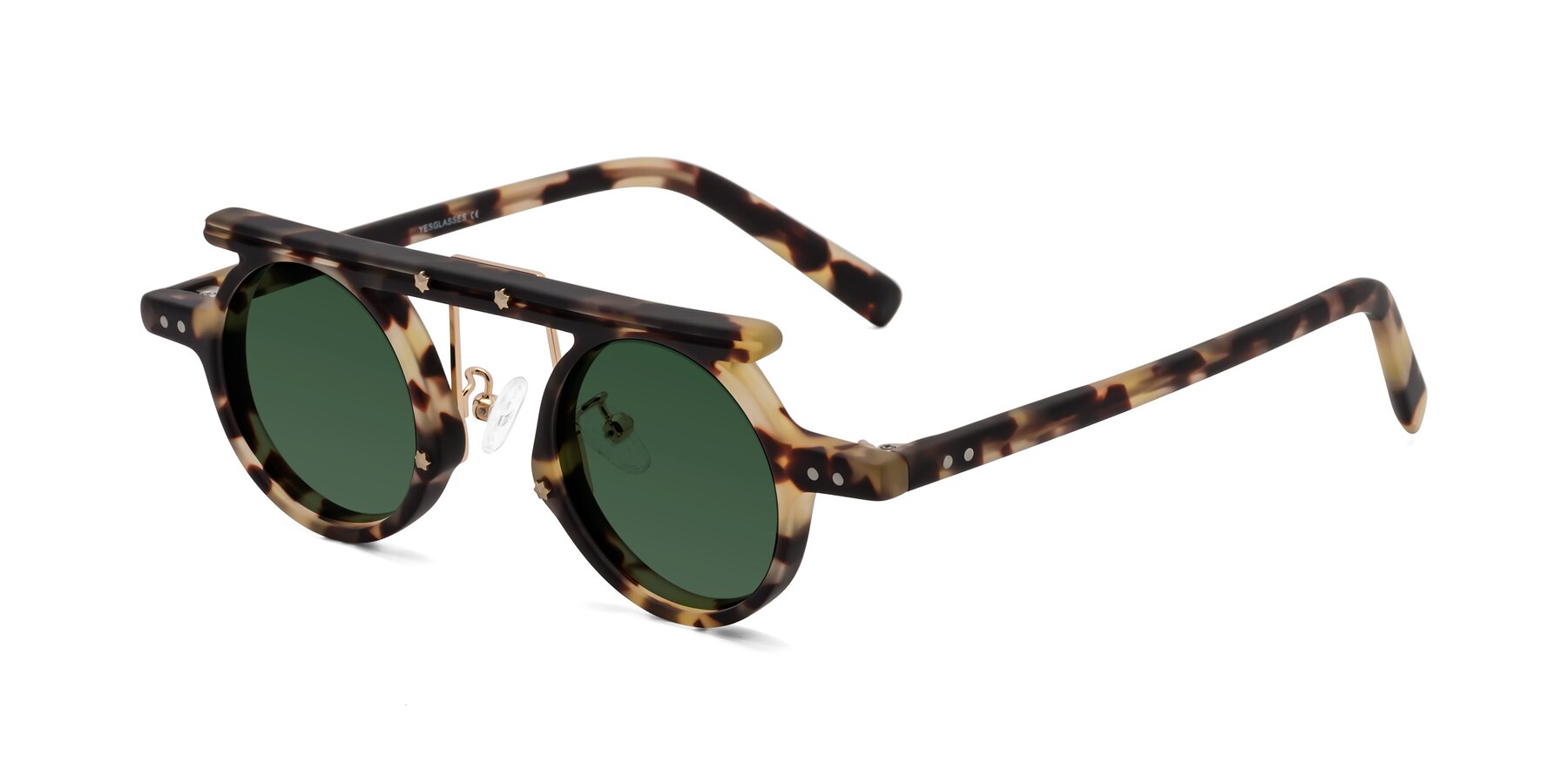 Angle of Deer in Sandstorm Tortoise with Green Tinted Lenses