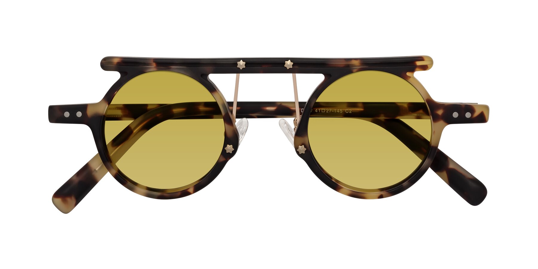 Folded Front of Deer in Sandstorm Tortoise with Champagne Tinted Lenses