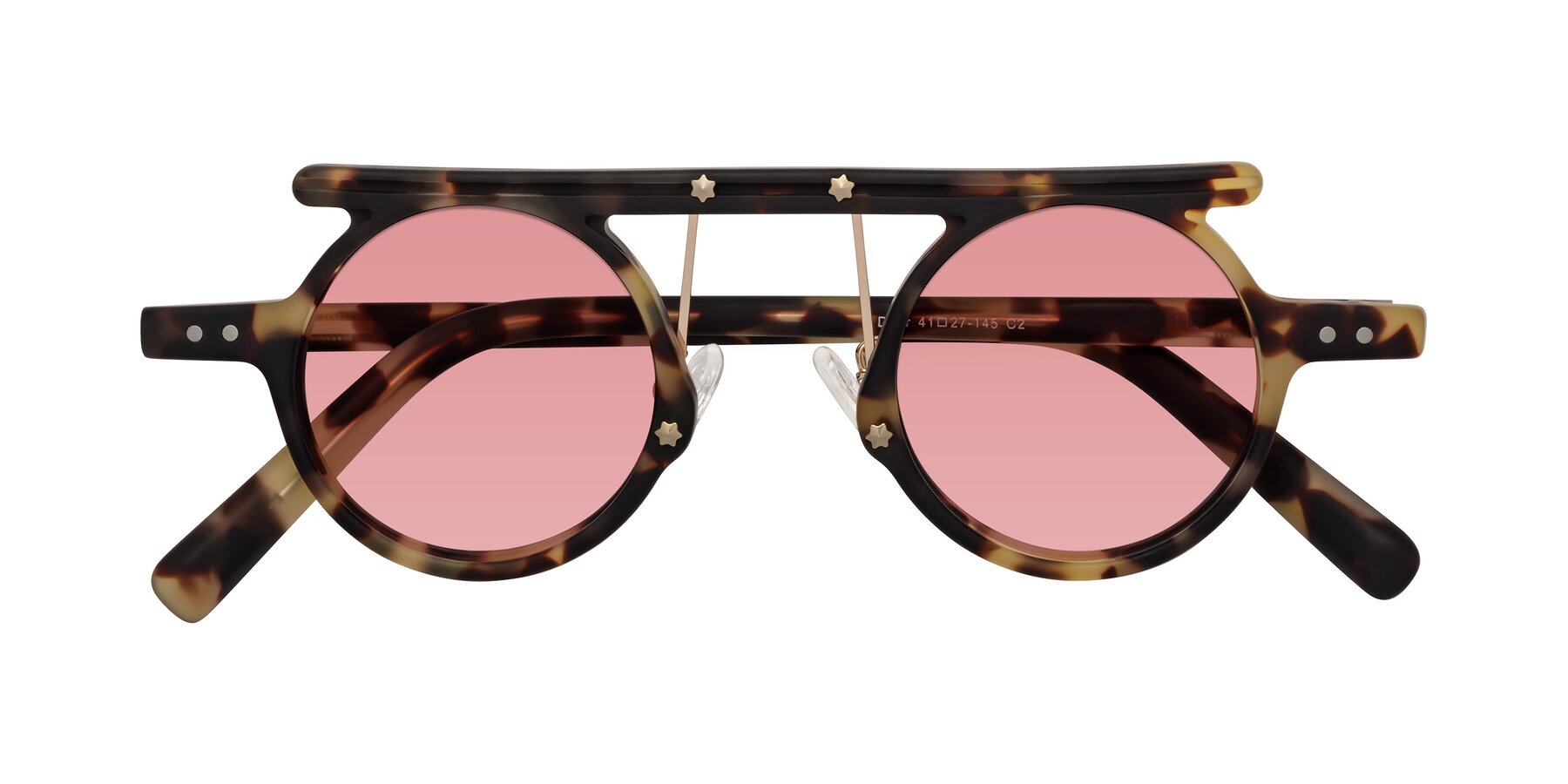 Folded Front of Deer in Sandstorm Tortoise with Medium Garnet Tinted Lenses