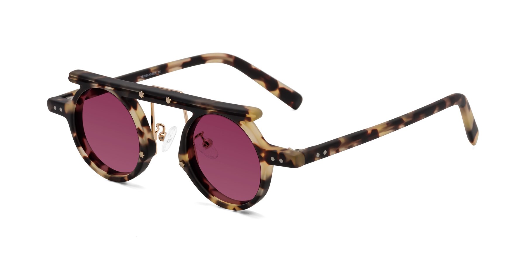 Angle of Deer in Sandstorm Tortoise with Wine Tinted Lenses