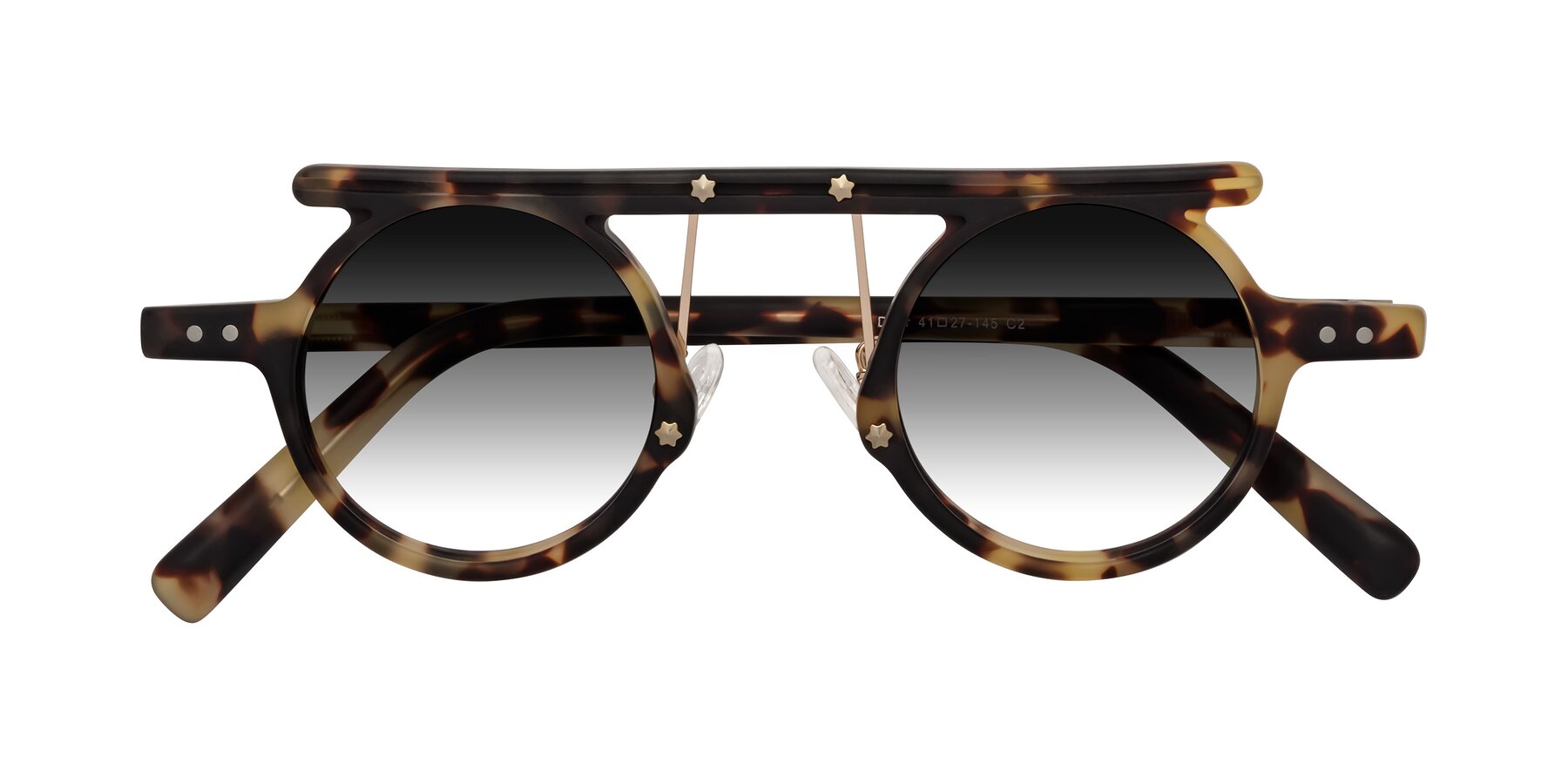 Folded Front of Deer in Sandstorm Tortoise with Gray Gradient Lenses