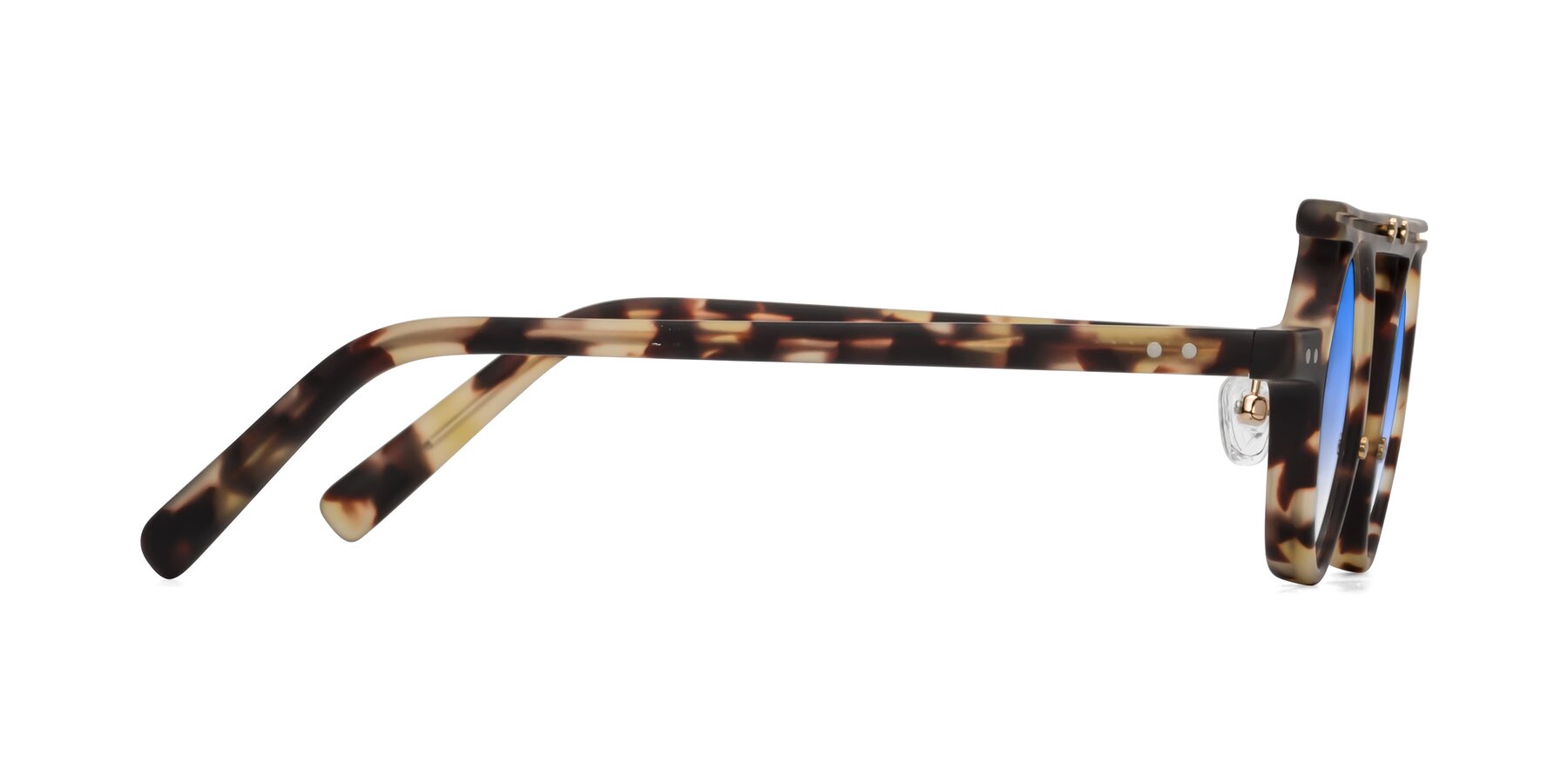 Side of Deer in Sandstorm Tortoise with Blue Gradient Lenses