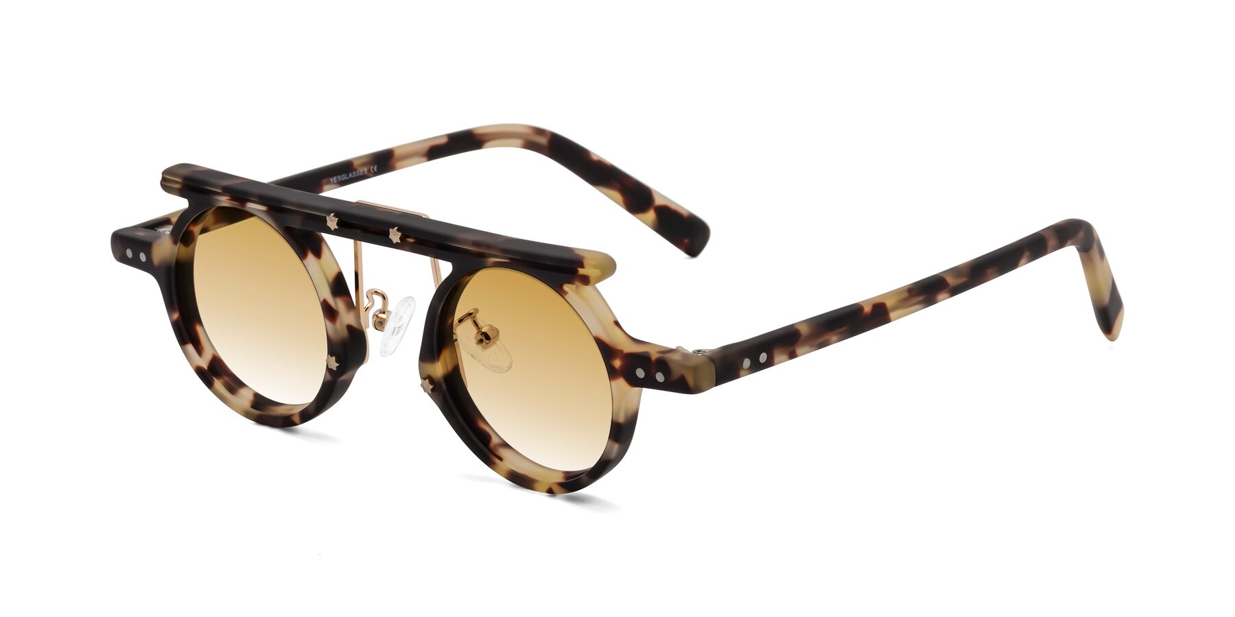 Angle of Deer in Sandstorm Tortoise with Champagne Gradient Lenses