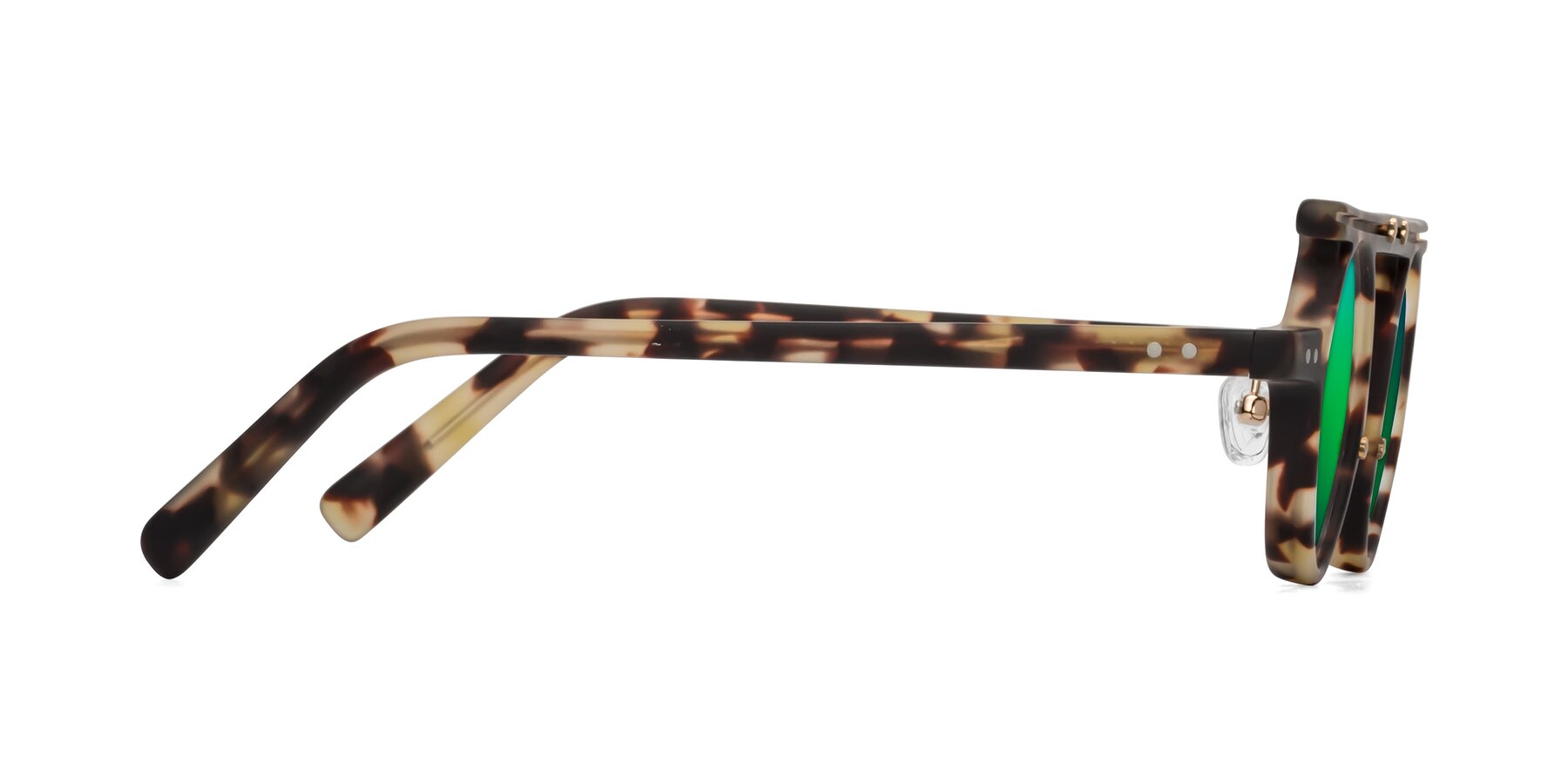 Side of Deer in Sandstorm Tortoise with Green Mirrored Lenses