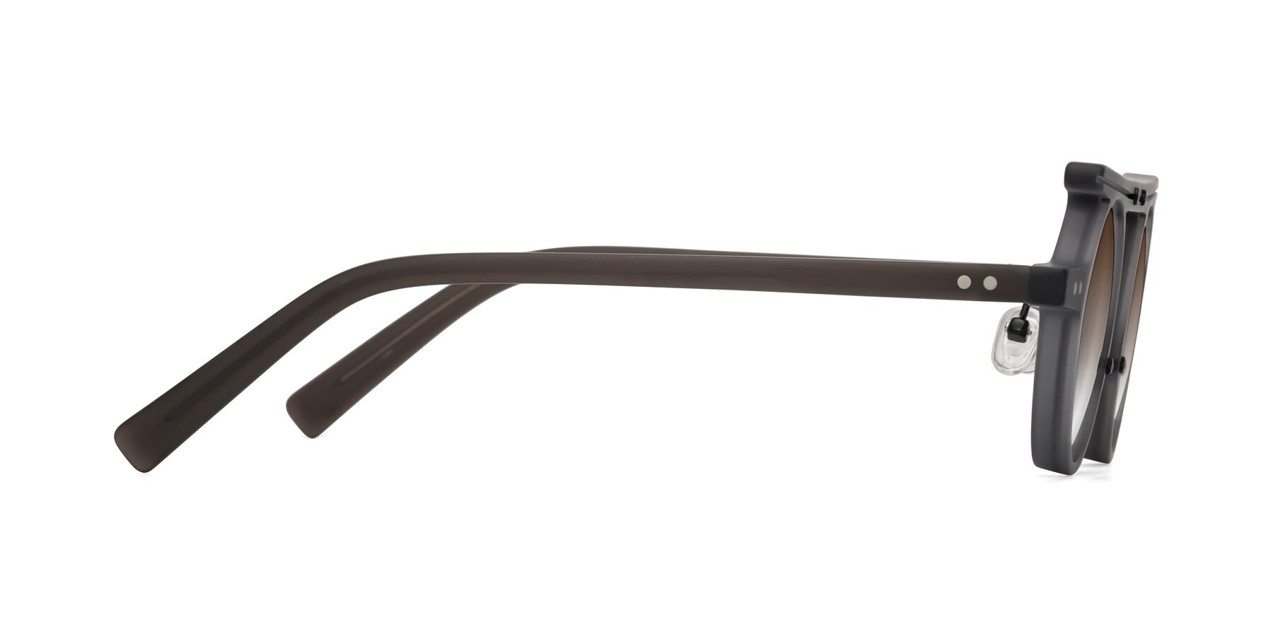 Side of Deer in Matte Gray with Brown Gradient Lenses