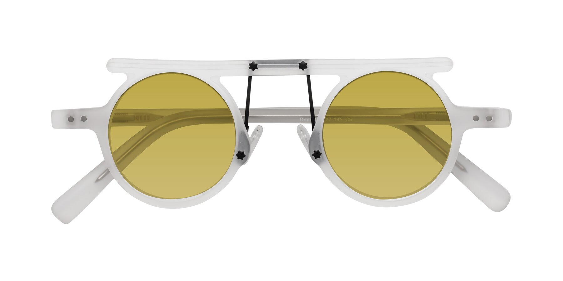 Folded Front of Deer in Matte White with Champagne Tinted Lenses