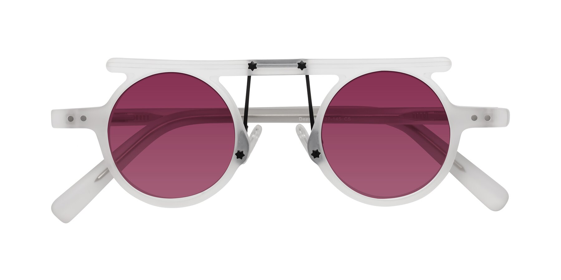 Folded Front of Deer in Matte White with Wine Tinted Lenses