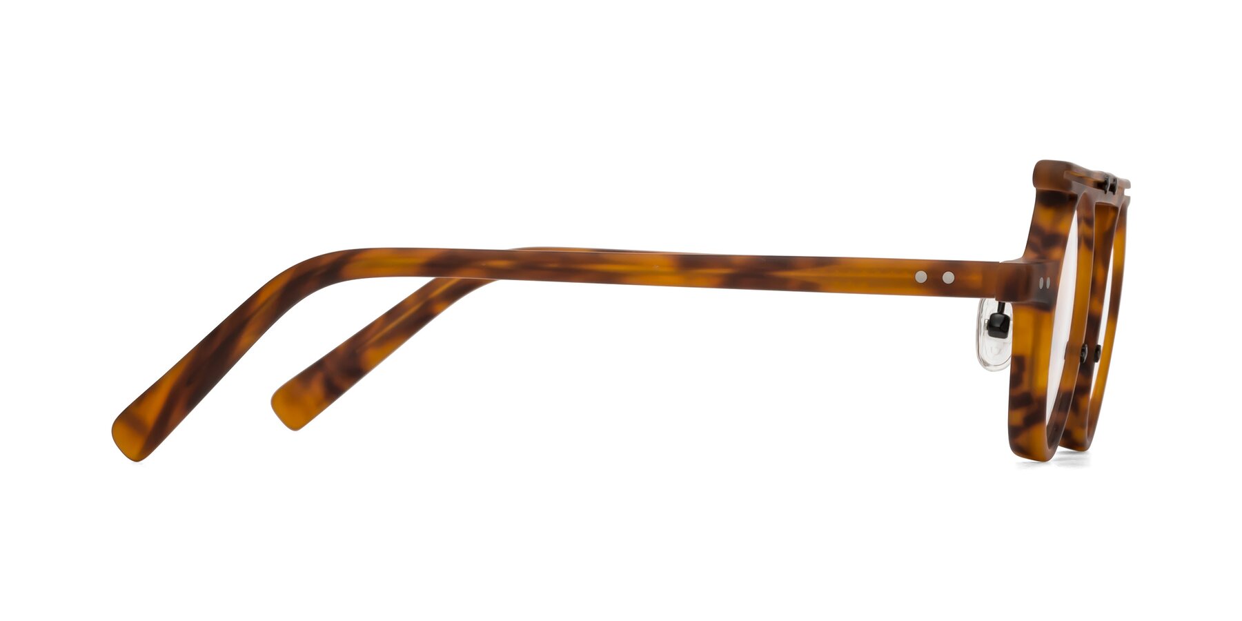 Side of Deer in Lava Tortoise with Clear Eyeglass Lenses