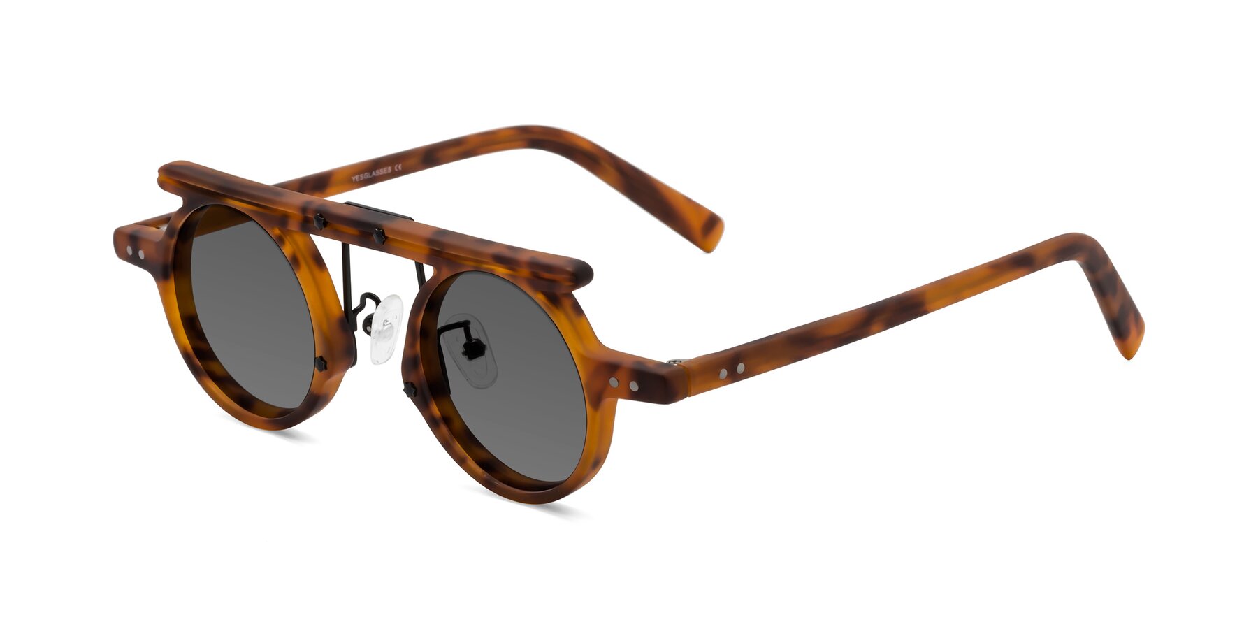 Angle of Deer in Lava Tortoise with Medium Gray Tinted Lenses