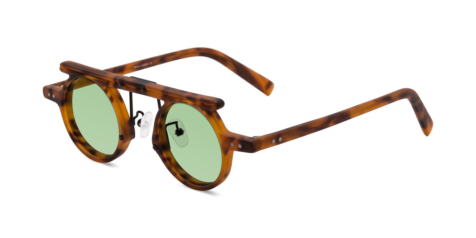 Angle of Deer in Lava Tortoise with Medium Green Tinted Lenses