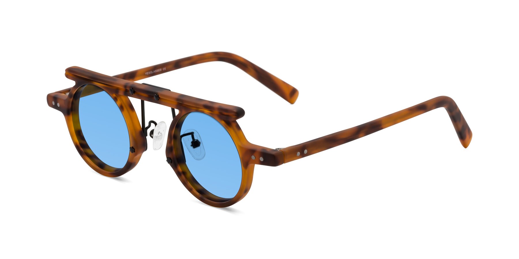 Angle of Deer in Lava Tortoise with Medium Blue Tinted Lenses