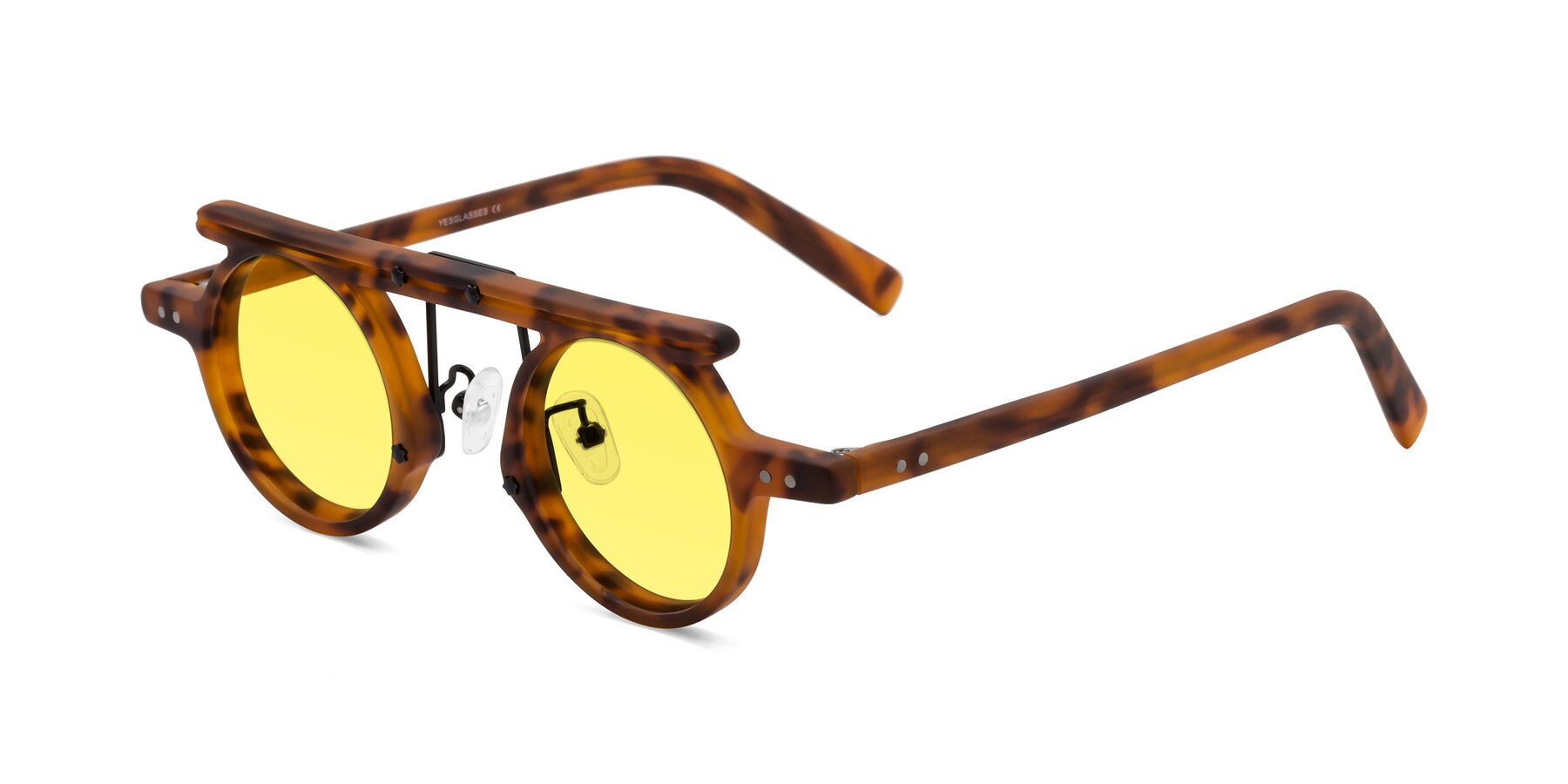 Angle of Deer in Lava Tortoise with Medium Yellow Tinted Lenses