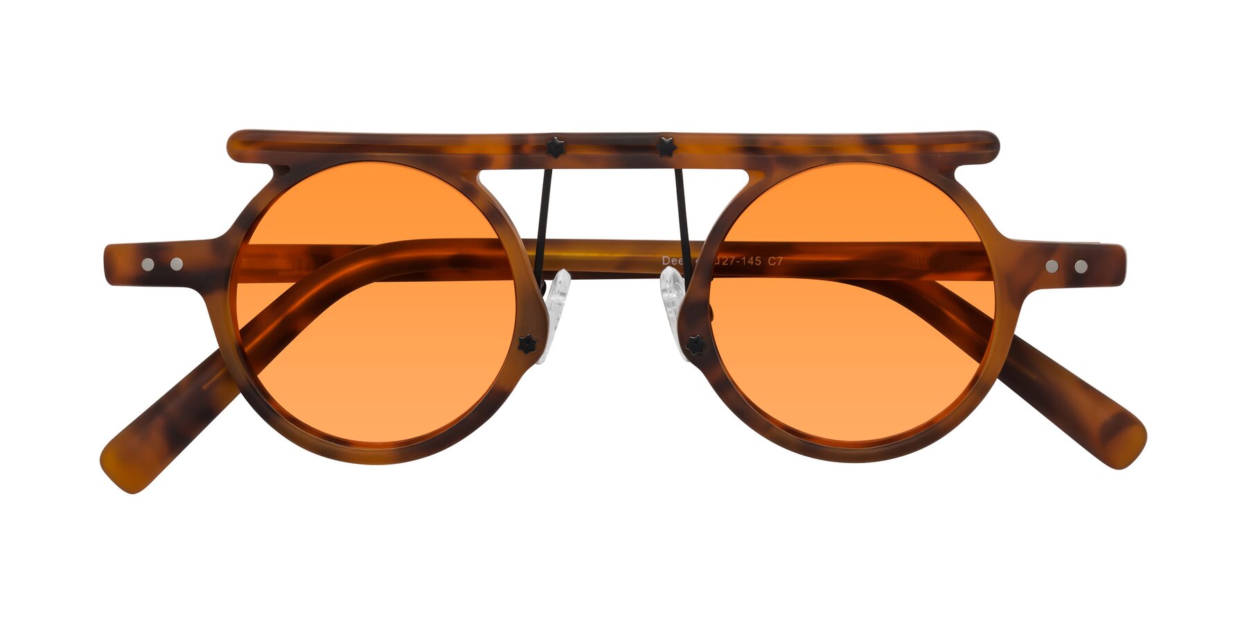 Folded Front of Deer in Lava Tortoise with Orange Tinted Lenses