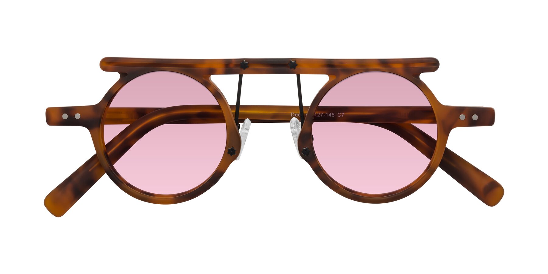 Folded Front of Deer in Lava Tortoise with Light Wine Tinted Lenses