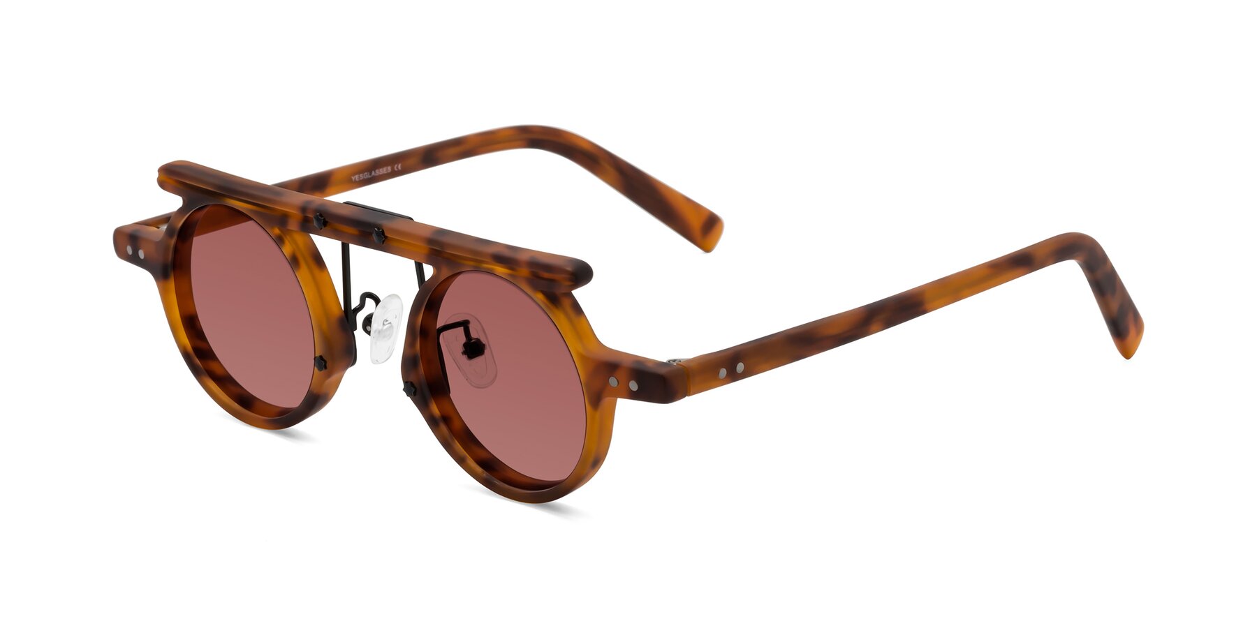 Angle of Deer in Lava Tortoise with Garnet Tinted Lenses