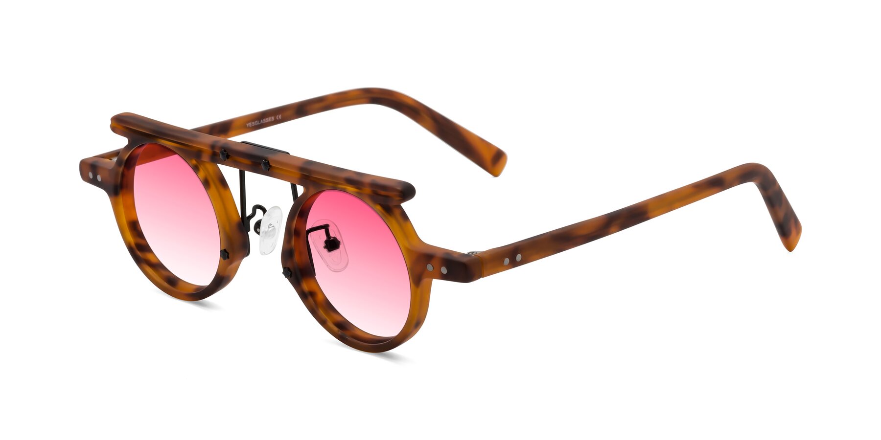 Angle of Deer in Lava Tortoise with Pink Gradient Lenses