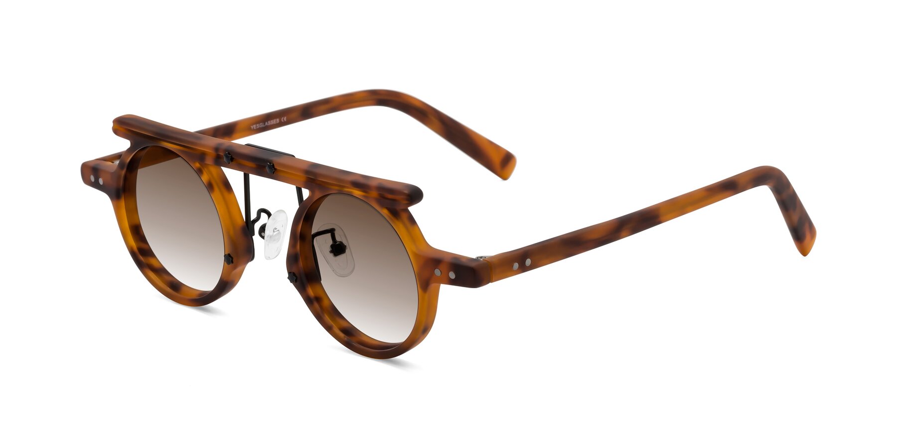 Angle of Deer in Lava Tortoise with Brown Gradient Lenses