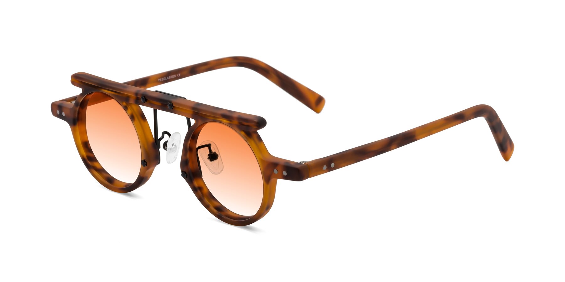 Angle of Deer in Lava Tortoise with Orange Gradient Lenses