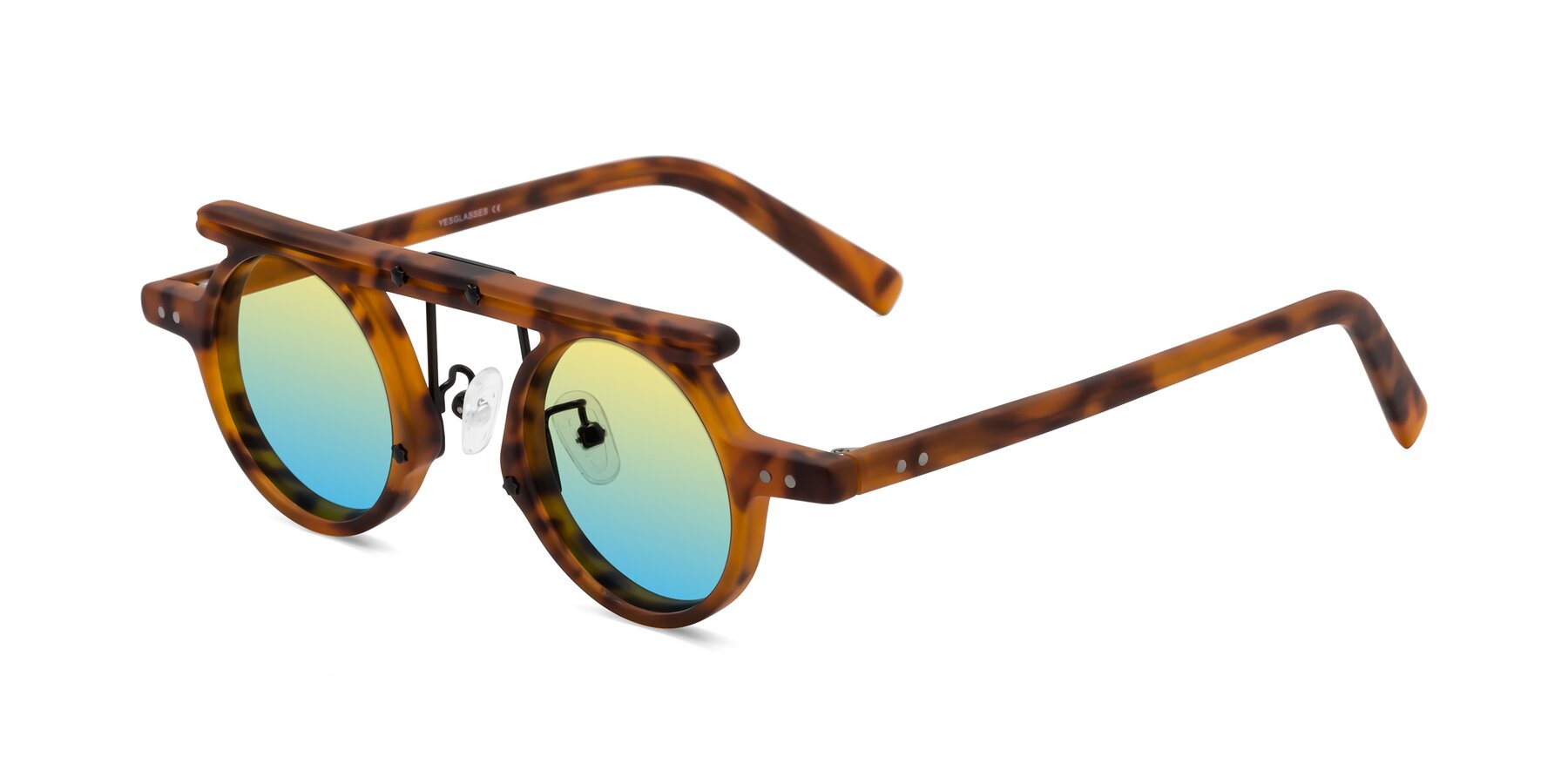 Angle of Deer in Lava Tortoise with Yellow / Blue Gradient Lenses