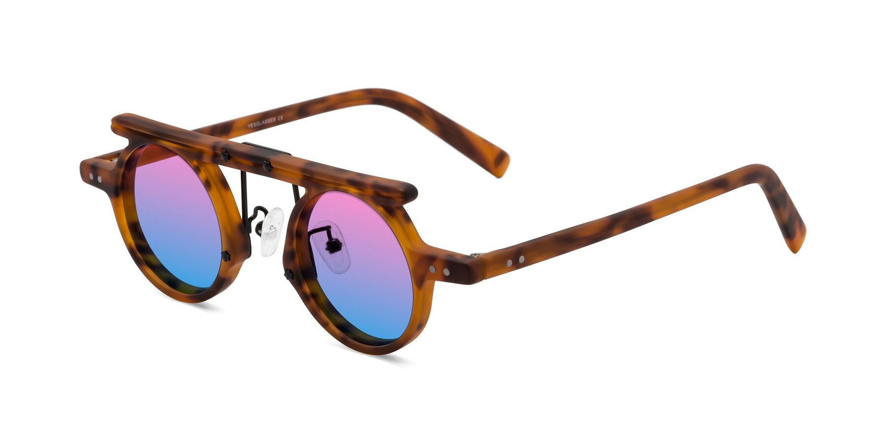 Angle of Deer in Lava Tortoise with Pink / Blue Gradient Lenses