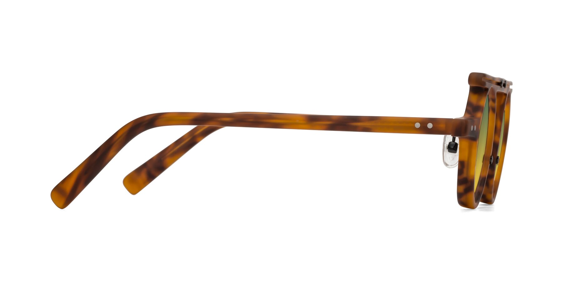 Side of Deer in Lava Tortoise with Green / Yellow Gradient Lenses