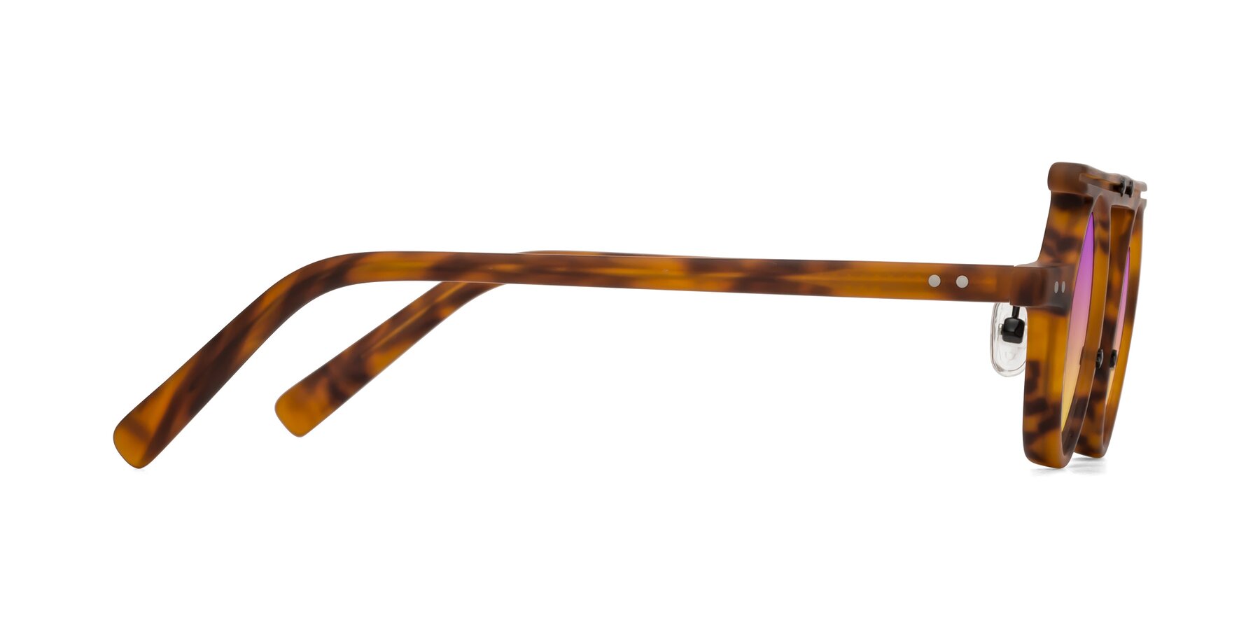 Side of Deer in Lava Tortoise with Purple / Yellow Gradient Lenses