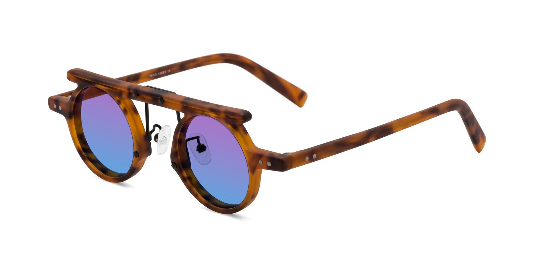 Angle of Deer in Lava Tortoise with Purple / Blue Gradient Lenses