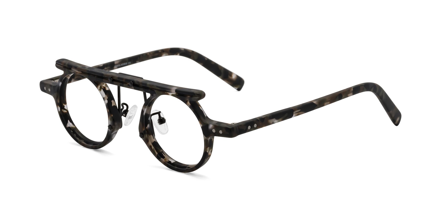 Angle of Deer in Granite Tortoise with Clear Eyeglass Lenses