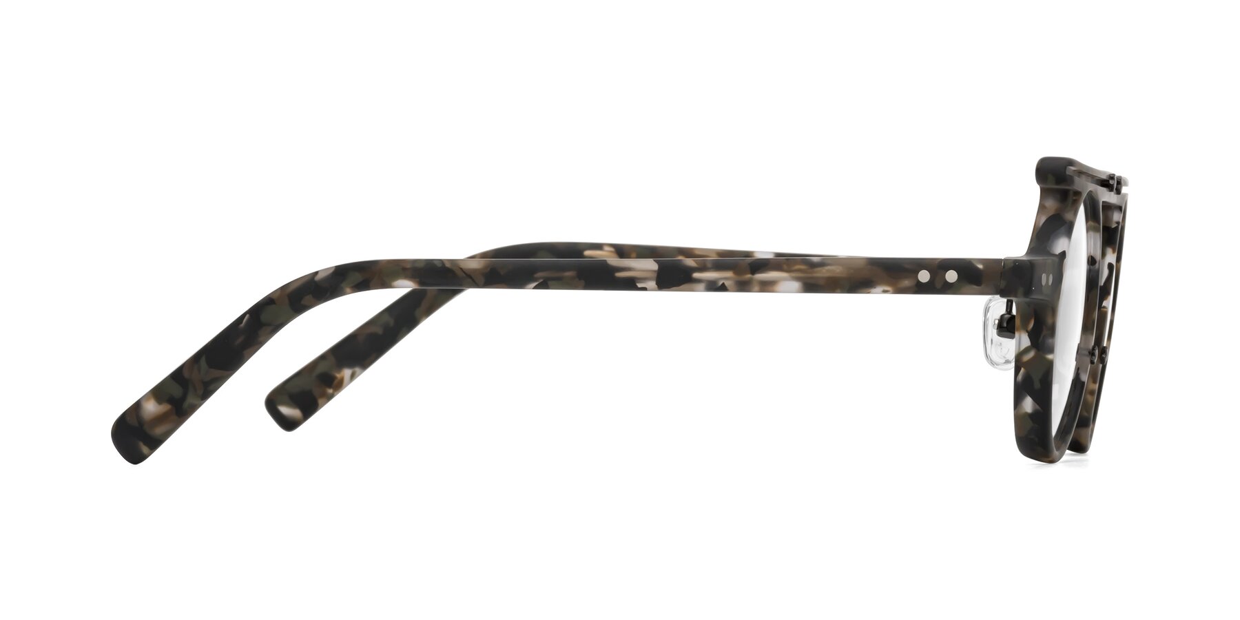 Side of Deer in Granite Tortoise with Clear Eyeglass Lenses