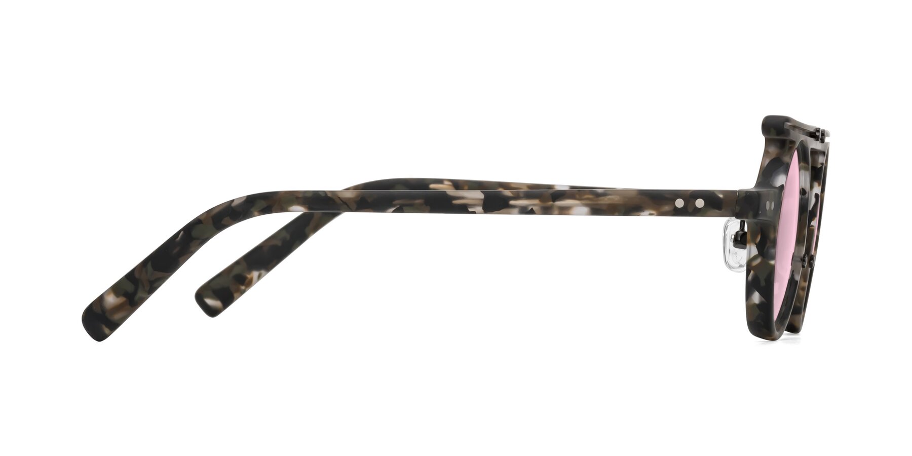 Side of Deer in Granite Tortoise with Light Pink Tinted Lenses