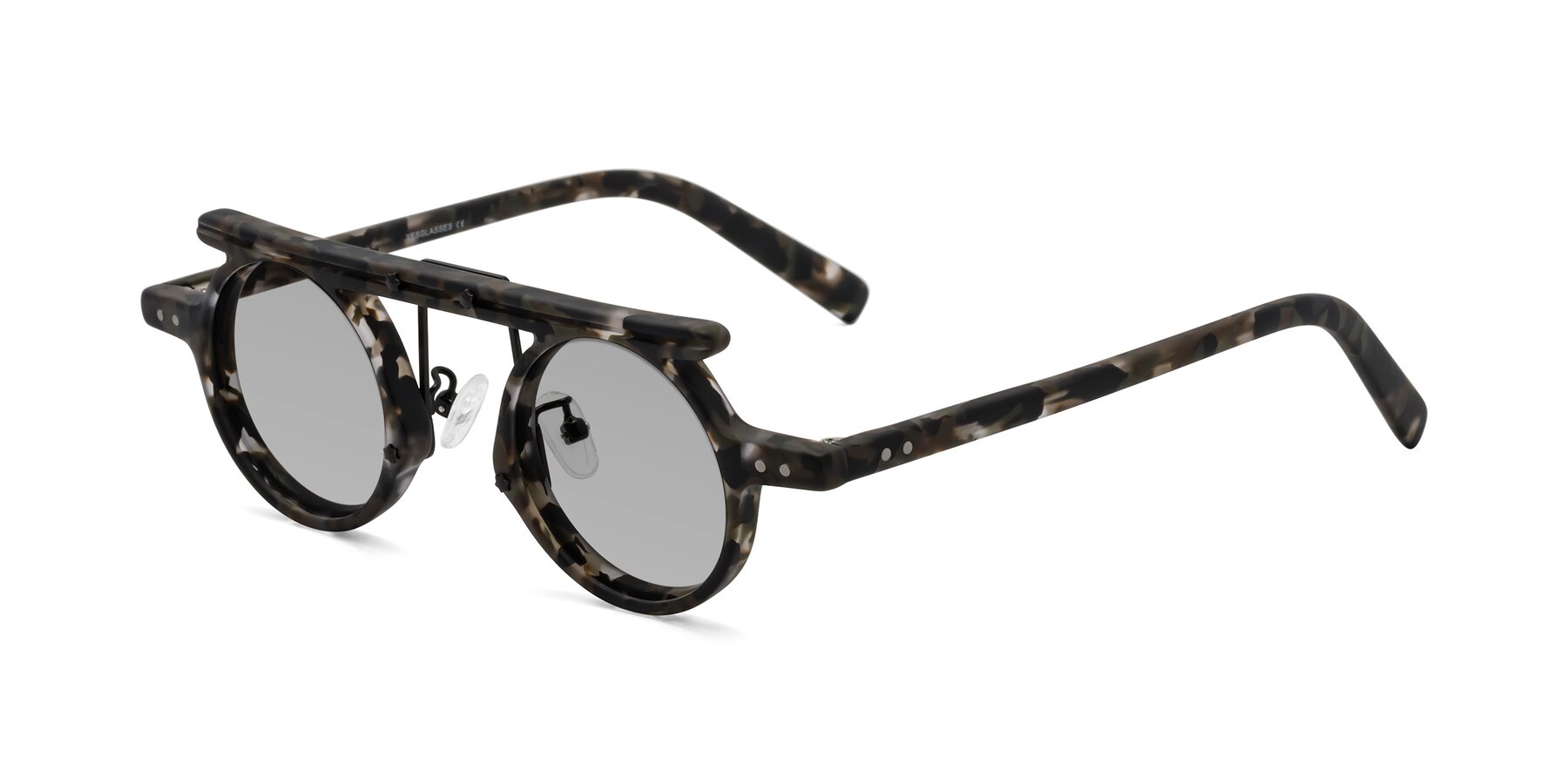 Angle of Deer in Granite Tortoise with Light Gray Tinted Lenses