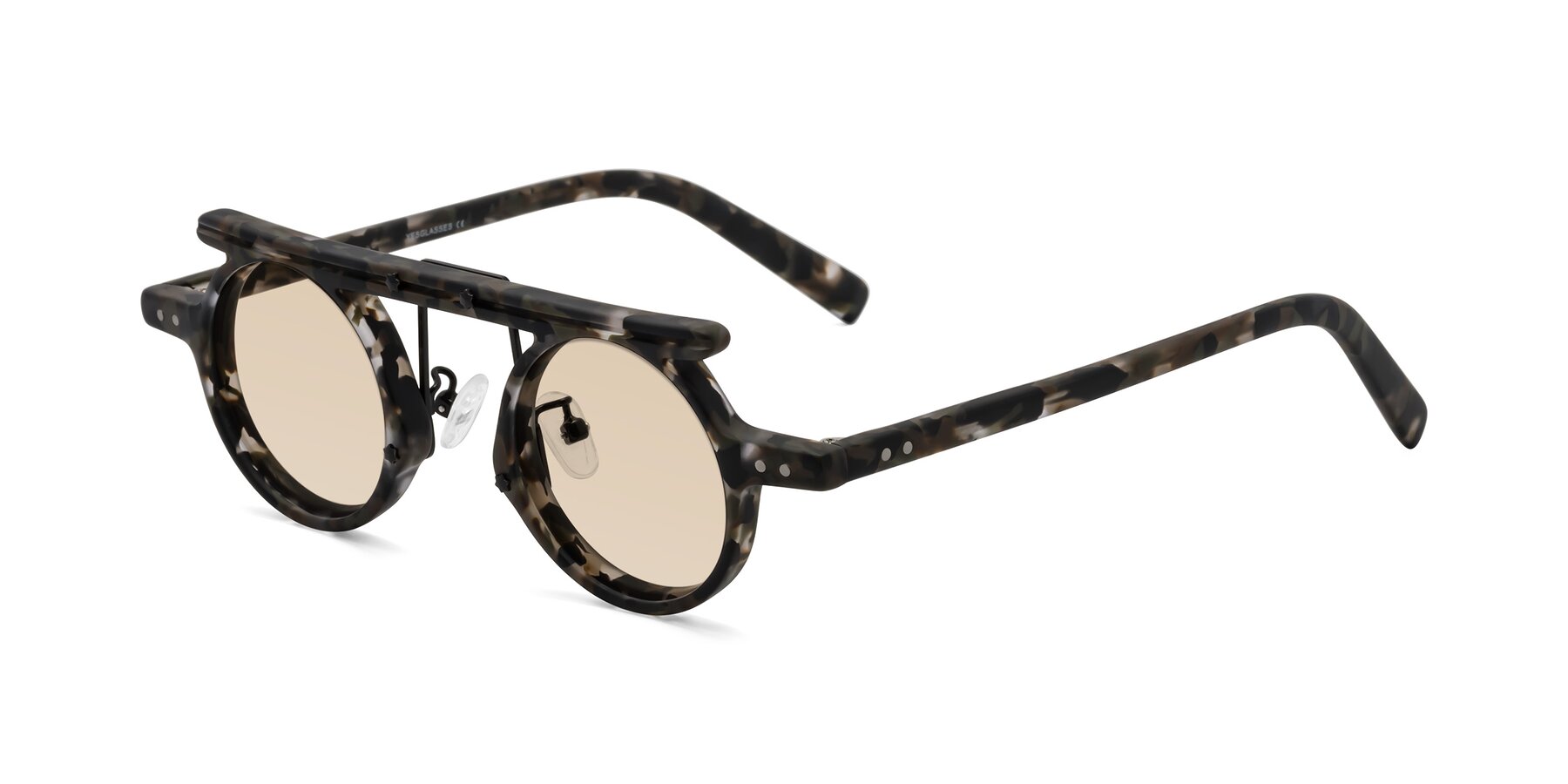 Angle of Deer in Granite Tortoise with Light Brown Tinted Lenses