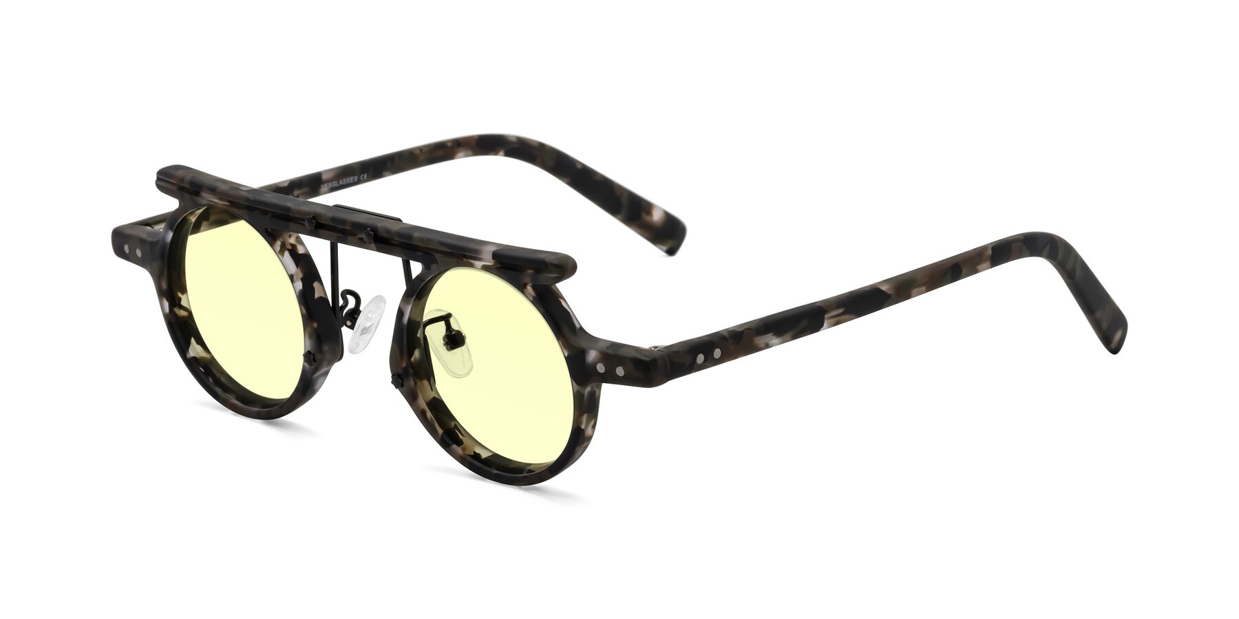 Angle of Deer in Granite Tortoise with Light Yellow Tinted Lenses