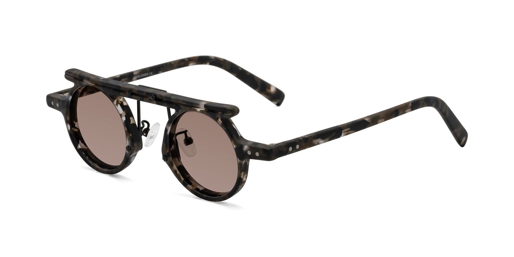 Angle of Deer in Granite Tortoise with Medium Brown Tinted Lenses