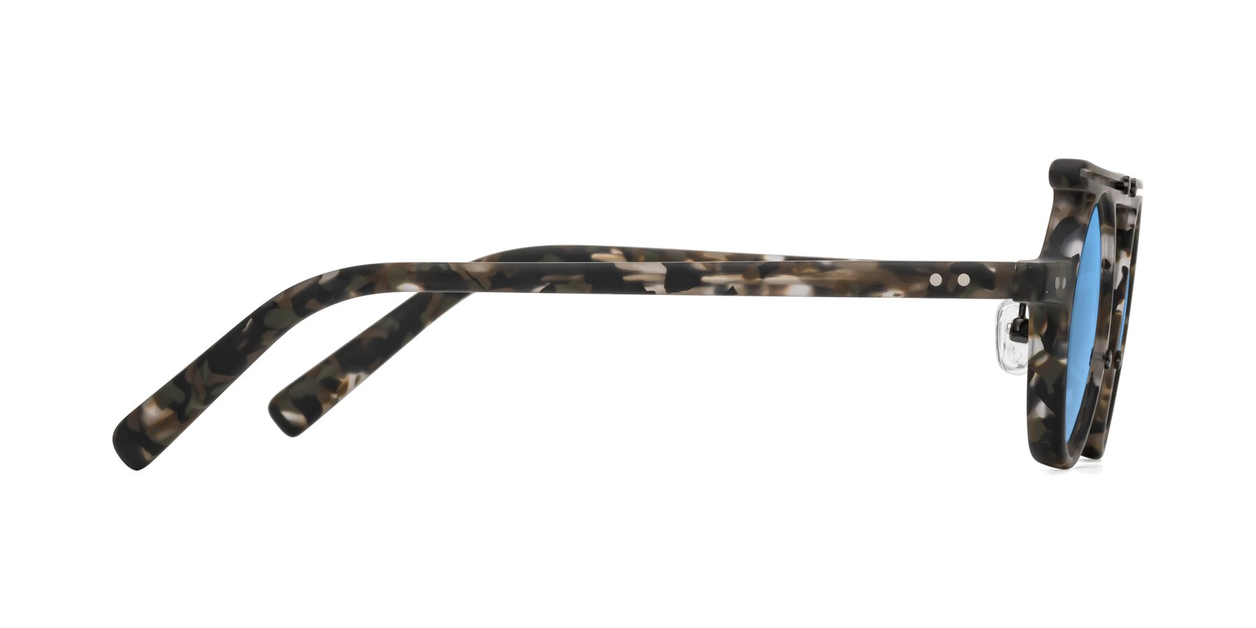 Side of Deer in Granite Tortoise with Medium Blue Tinted Lenses